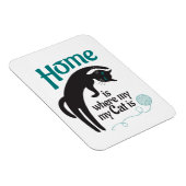 Zuhause ist, wo meine Katze ist Magnet (Rechte Seite)