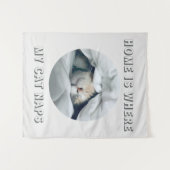 Zuhause ist, wo meine Katze Nickerchen benutzerdef Wandteppich (Vorderseite (Horizontal))
