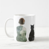 Zuhause ist, wo meine Katzen sind Aquarell Cat Mam Kaffeetasse (Links)