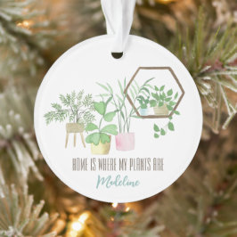 Zuhause ist, wo meine Pflanze sind Aquarell Ornament