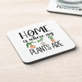 Zuhause ist, wo meine Pflanze Untersetzer Set sind (Linke Seite)