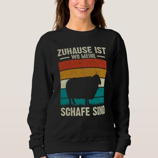 Zuhause Ist Wo Meine Schafe Sind Sweatshirt (Vorderseite)