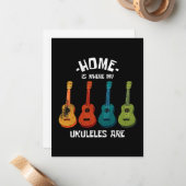 Zuhause ist, wo meine Ukuleles sind Mitteilungskarte (Vorderseite/Rückseite Beispiel)