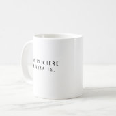 Zuhause ist, wo Oma ist Kaffeetasse (Vorderseite Links)