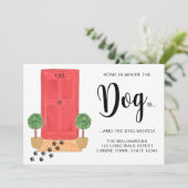 Zuhause ist, wo sich der Hund bewegt Ankündigung (Stehend Vorderseite)