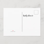 Zuhause ist, wo sich die Katze bewegt Ankündigungspostkarte (Rückseite)