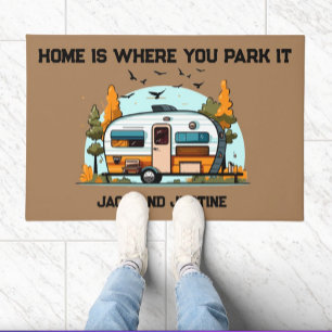 Zuhause ist, wo Sie es parken Türmatte
