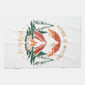 Zuhause ist, wo Sie es Shirt, Camping T - Shirt Geschirrtuch (Horizontal)