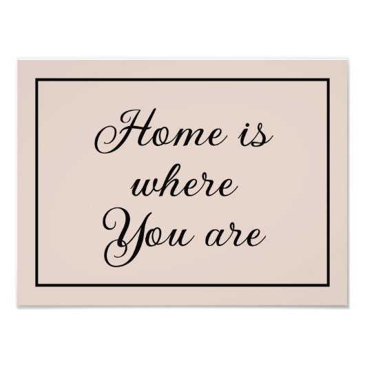 Zuhause ist, wo Sie Foto / Poster sind (Vorne)