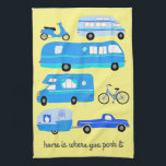 Zuhause ist, wo Sie Park Retro Camper Motorhome RV Geschirrtuch<br><div class="desc">Dekorieren Sie Ihre Küche mit diesem coolen Handtuch. Macht ein tolles Haus-Erwärmung oder Jubiläum Geschenk! Sie können ihn anpassen und auch Text hinzufügen. Karo in meinem Shop für viel mehr Farben und Muster und passende Küchenartikel!</div>