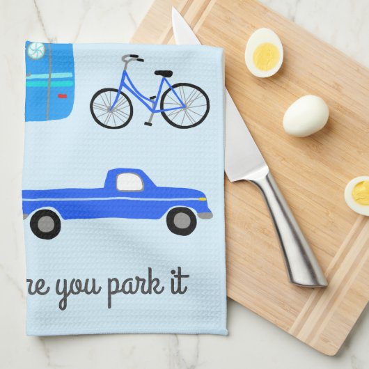 Zuhause ist, wo Sie Park Retro Camper Motorhome RV Geschirrtuch (Viertel Falte)