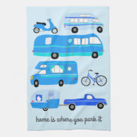 Zuhause ist, wo Sie Park Retro Camper Motorhome RV