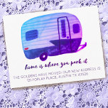 ZUHAUSE IST, WO SIE PARKEN IT New Address Camper R Postkarte<br><div class="desc">Zuhause ist,  wo Sie es parken! Verwenden Sie diese niedliche benutzerdefinierte Karte,  um die Leute beim Umzug über Ihre neue Adresse zu informieren. Passen Sie Ihre Daten an. Fügen Sie auch Text auf der Rückseite hinzu. Werfen Sie einen Blick in meinen Shop für mehr!</div>