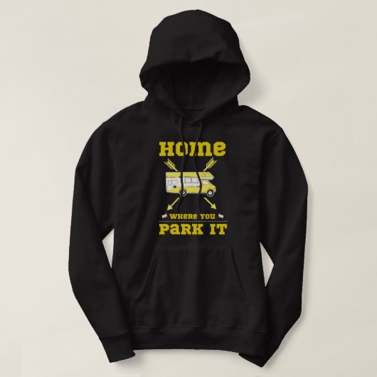 ZUHAUSE IST, WO SIE PARKEN IT van life Hoodie (Design vorne)