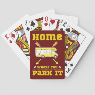 ZUHAUSE IST, WO SIE PARKEN IT van life Spielkarten