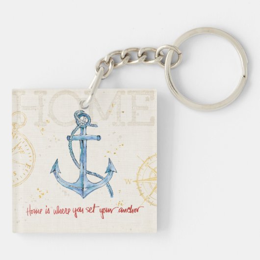 Zuhause ist wo Sie Set Ihr Anker Schlüsselanhänger (Rückseite)