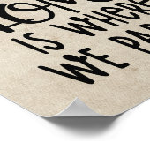 Zuhause ist, wo wir Park IT Camping Camper Dekorat Poster (Ecke)