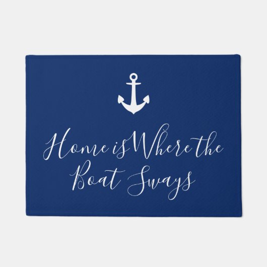 Zuhause ist, wohin das Boot Anker beeinflußt Fußmatte (Vorderseite)