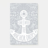 Zuhause ist, wohin der Anker fällt Post-it Klebezettel (Vorderseite)