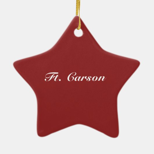 Zuhause ist, wohin die Armee uns Stern-Verzierung Keramikornament (Hinten)