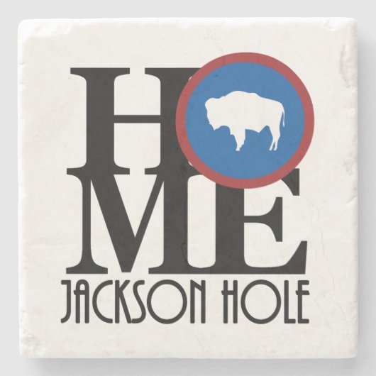 ZUHAUSE Jackson Hole Steinuntersetzer (Vorderseite)