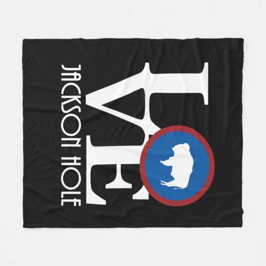 ZUHAUSE Jackson Hole Wyoming Fleecedecke (Vorderseite (Horizontal))