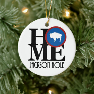 ZUHAUSE Jackson Hole Wyoming Keramik Ornament