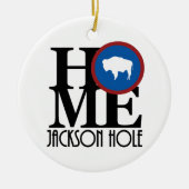 ZUHAUSE Jackson Hole Wyoming Keramik Ornament (Vorne)