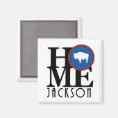 ZUHAUSE Jackson Wyoming Magnet (Vorderseite/Rückseite)