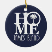 ZUHAUSE James-Insel Keramik Ornament (Vorne)