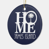 ZUHAUSE James-Insel Keramik Ornament (Links)