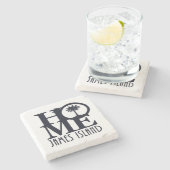 ZUHAUSE James Island SC Steinuntersetzer (Seitenansicht)