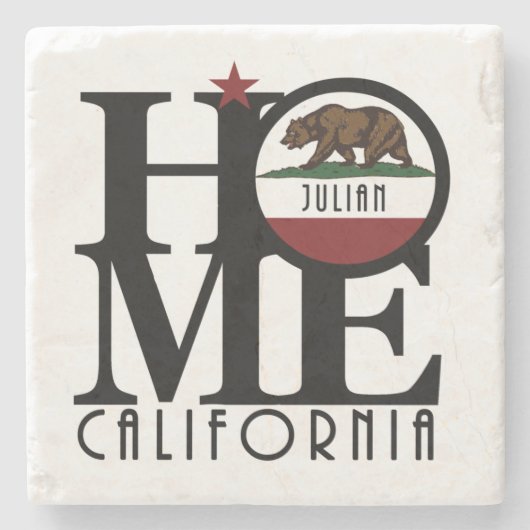 ZUHAUSE Julian California Steinuntersetzer (Vorderseite)