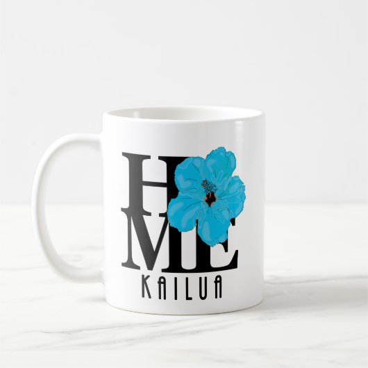 ZUHAUSE Kailua Blue Hibiskus 11oz Kaffeetasse (Links)