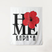 ZUHAUSE Kapa`a Kawaii RedHibiscs Wandteppich (Vorderseite)