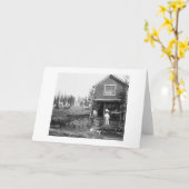 Zuhause-Katzen Fairbanks Alaska 1916 Karte (Gelbe Blume)