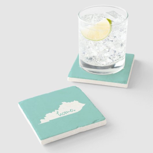 Zuhause-Kentucky-Gewohnheits-Farbe Steinuntersetzer (Seitenansicht)