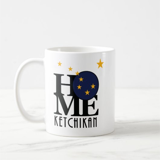 ZUHAUSE Ketichikan Alaska 11oz Kaffeetasse (Links)