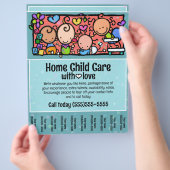 Zuhause Kinderbetreuung Kinderbetreuung - Werbebla Flyer (Hand)