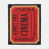 Zuhause-Kino-Film-Karten-Stummel personalisiert Fleecedecke (Vorderseite)