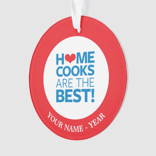Zuhause-Köche sind das Beste Ornament (Vorderseite)
