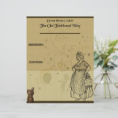 Zuhause-Kochen - Beilage der Rezept-Seite (Stehend Vorderseite)