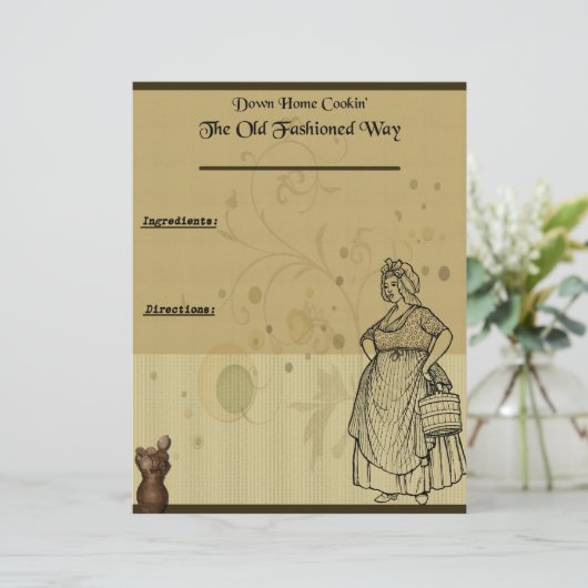 Zuhause-Kochen - Beilage der Rezept-Seite (Stehend Vorderseite)