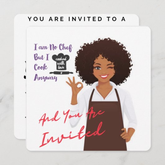 Zuhause kocht einladung (Vorne/Hinten)