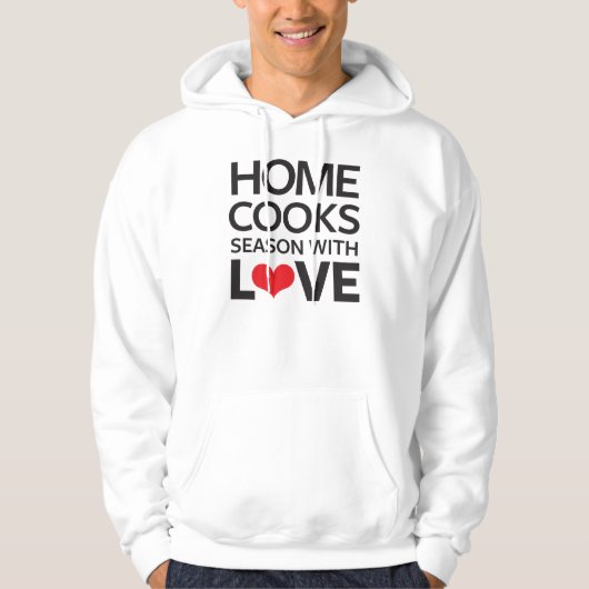 Zuhause kocht Jahreszeit mit Liebe Hoodie (Vorderseite)
