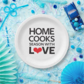 Zuhause kocht Jahreszeit mit Liebe Pappteller (Party)