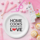 Zuhause kocht Jahreszeit mit Liebe Pappteller (Party)