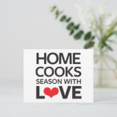 Zuhause kocht Jahreszeit mit Liebe Postkarte (Stehend Vorderseite)