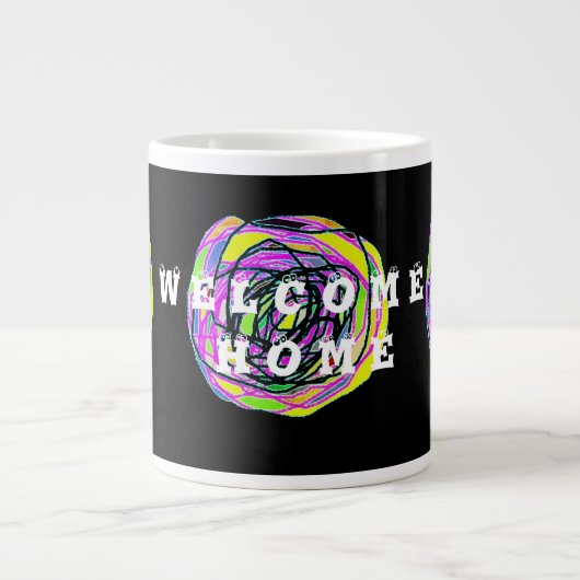 ZUHAUSE KOMMENDE KUNSTDEKOR Jumbo-Tasse (Vorderseite)