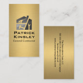 Zuhause-Konstruktion | Auftragnehmer Visitenkarte (Vorne/Hinten)